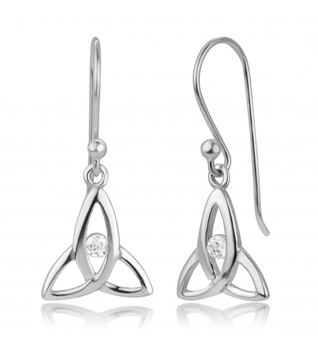 Sterling Triangle Trinity Triquetra Earrings