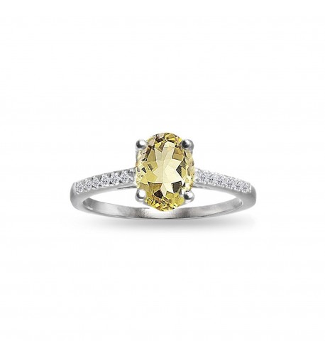 Sterling Silver Citrine White Topaz