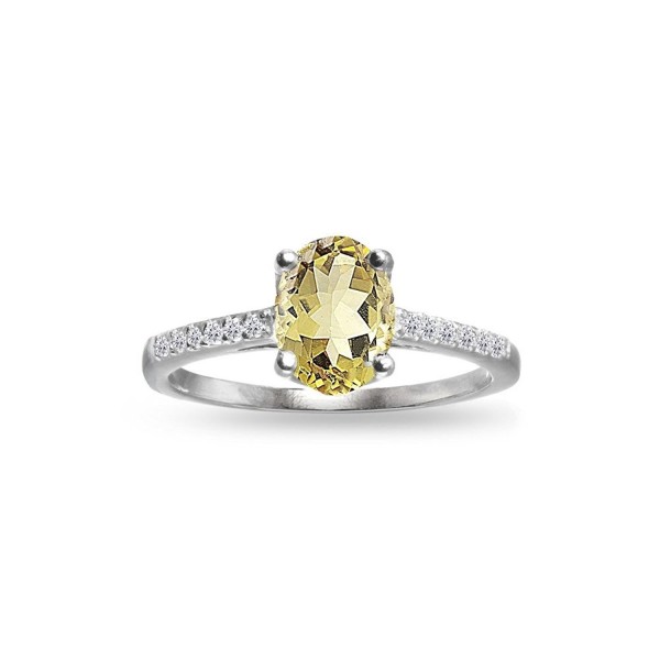 Sterling Silver Citrine White Topaz