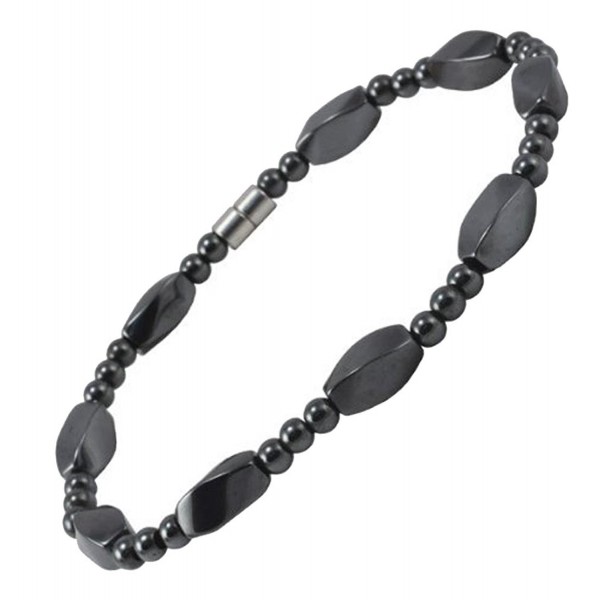 Magnetic Twisted Simulated Hematite Bracelet