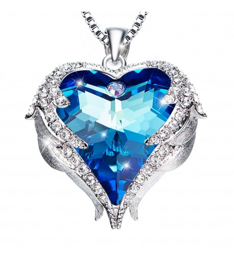 Guardian Angel Wings Heart Necklace