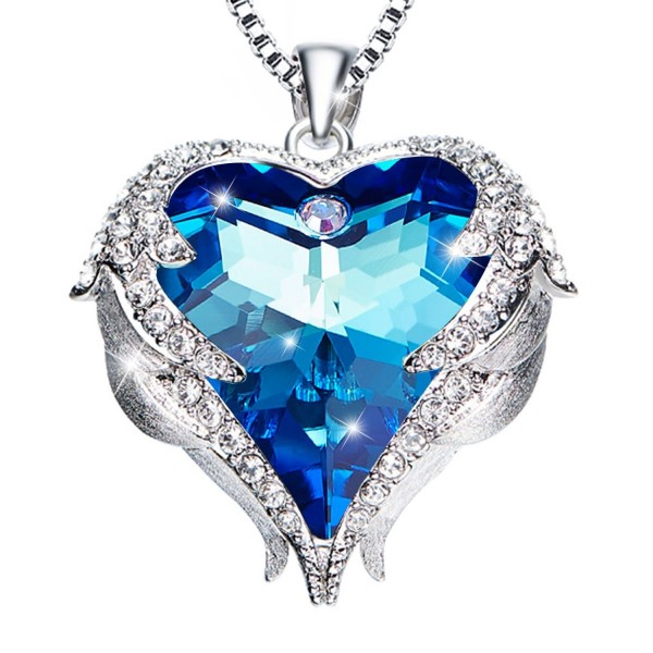 Guardian Angel Wings Heart Necklace