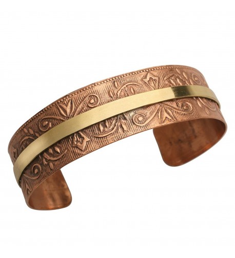 Womens Chic Copper Washed Cuff Bracelet