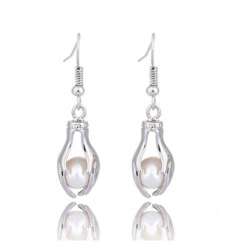 HENGSHENG Freshwater Cultured Pendant Earrings