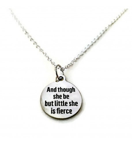 Though Little Fierce Inspirational Necklace