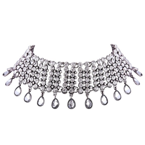 Houda Chokers Necklace Crystal Teardrop shaped