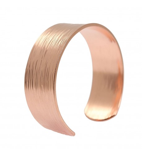 Chased Copper Cuff Bracelet Solid