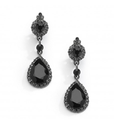 Mariell Crystal Frames Teardrop Dangles