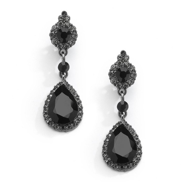 Mariell Crystal Frames Teardrop Dangles