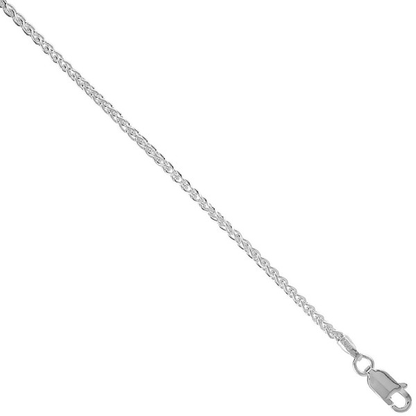 Sterling Silver Spiga Anklet Nickel