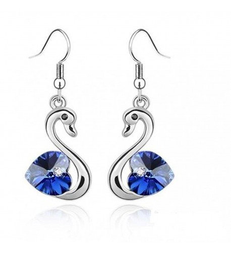 Cobalt Crystal Earrings Swarovski Elements