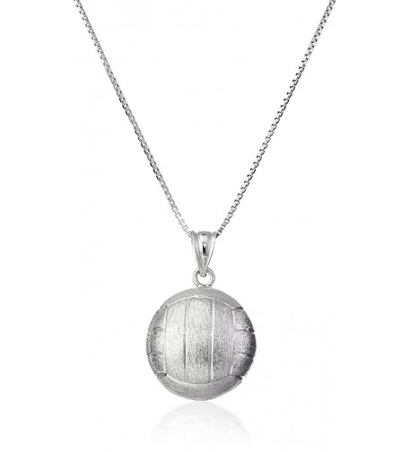 Sterling Silver Volleyball Necklace Pendant