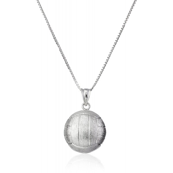 Sterling Silver Volleyball Necklace Pendant