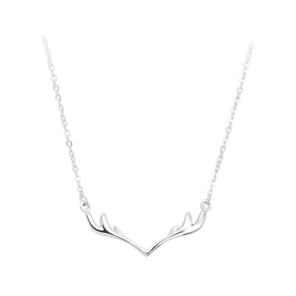 SmallDragon Sterling Antlers Pendant Necklace