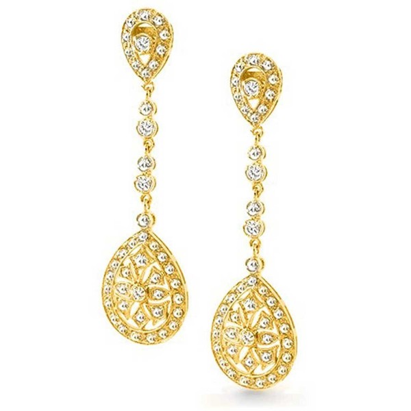 Bling Jewelry Teardrop Chandelier Earrings