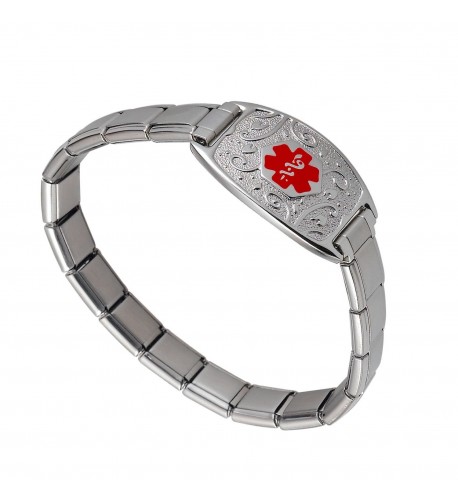 Divoti Engraved Filigree Bracelet Charm Red