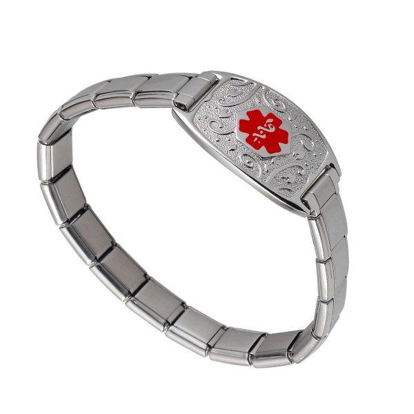 Divoti Engraved Filigree Bracelet Charm Red