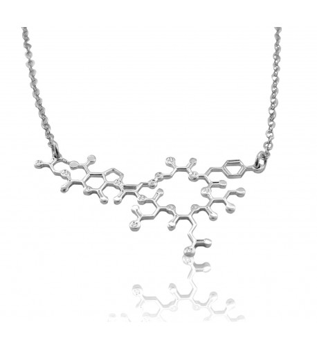 Oxytocin Molecule Necklace chemistry sterling silver