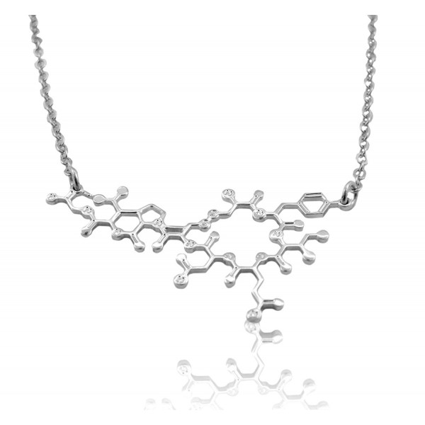 Oxytocin Molecule Necklace chemistry sterling silver