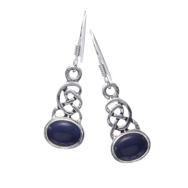 Sterling Silver Celtic Lazuli Earrings