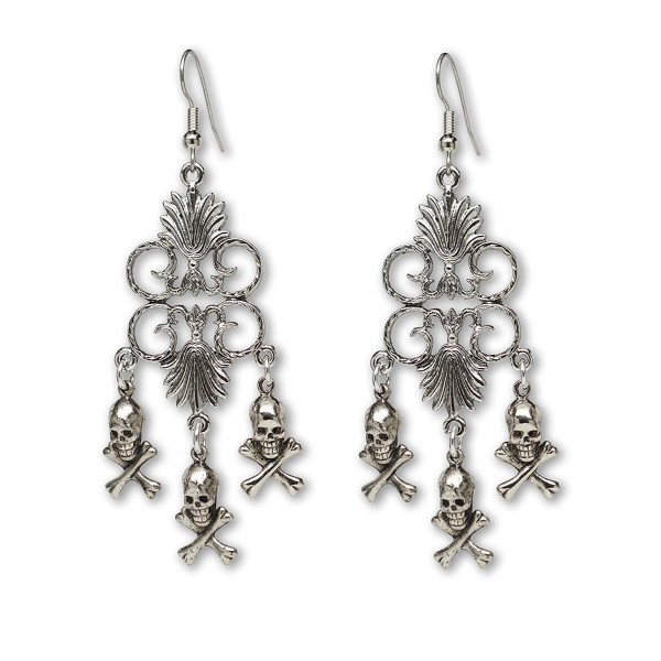 Crossbones Medieval Renaissance Chandelier Earrings