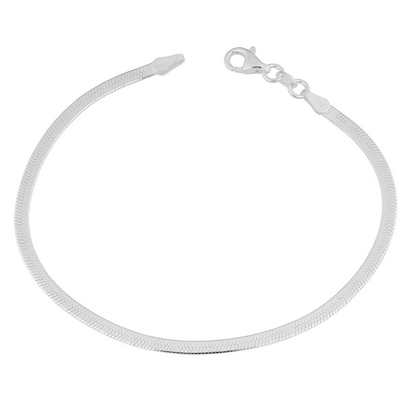 Sterling Silver 2 8 mm Herringbone Bracelet