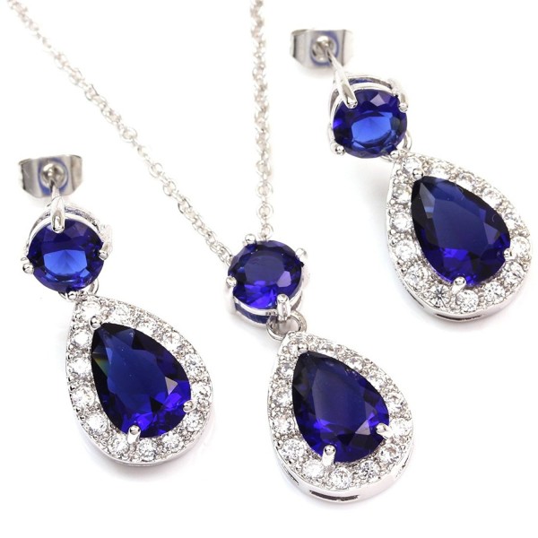 FC Teardrop Wedding Necklace Earrings