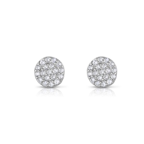 Sterling Clustered Zirconia Earrings Natural