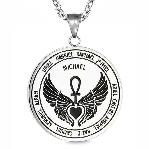 Archangels Guardian Medallion Pendant Necklace