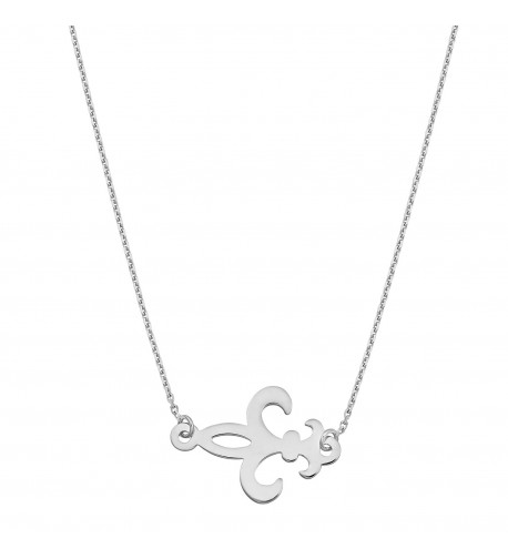 Sterling Silver Sideways Adjustable Necklace