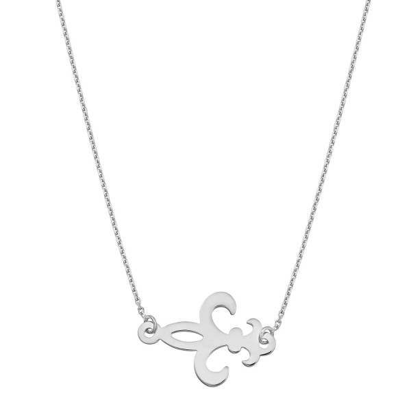 Sterling Silver Sideways Adjustable Necklace