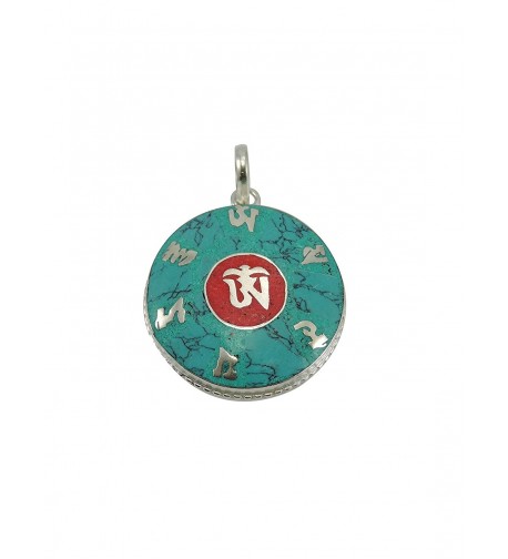 Tibetan Turquoise Coral Pendant Nepal