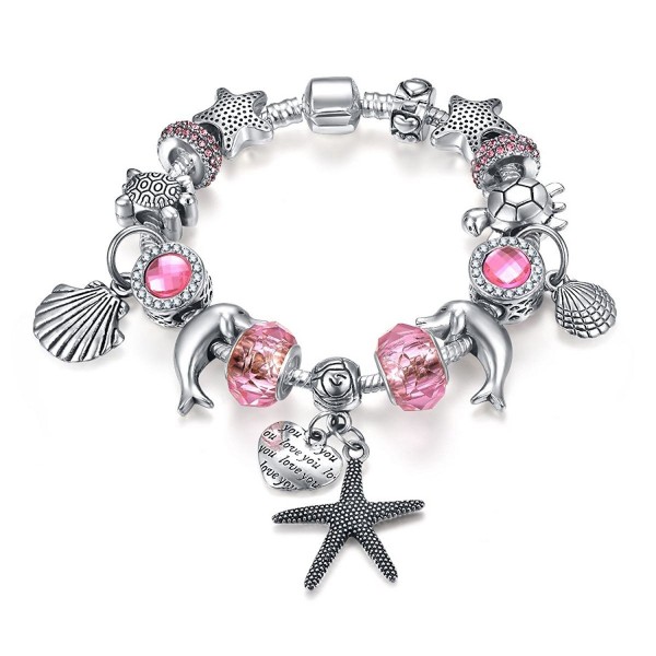 Presentski European Bracelet Seashell Starfish