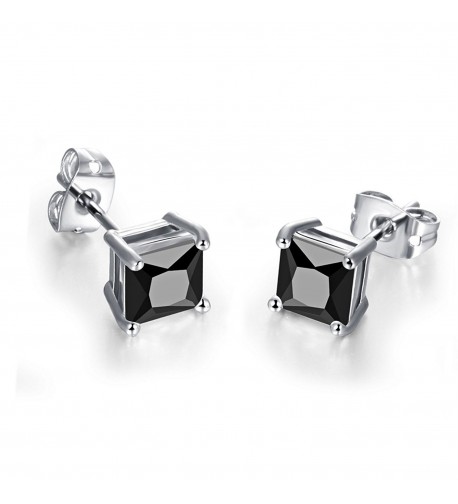 SELOVO Silver Color Earrings Princess Zirconia