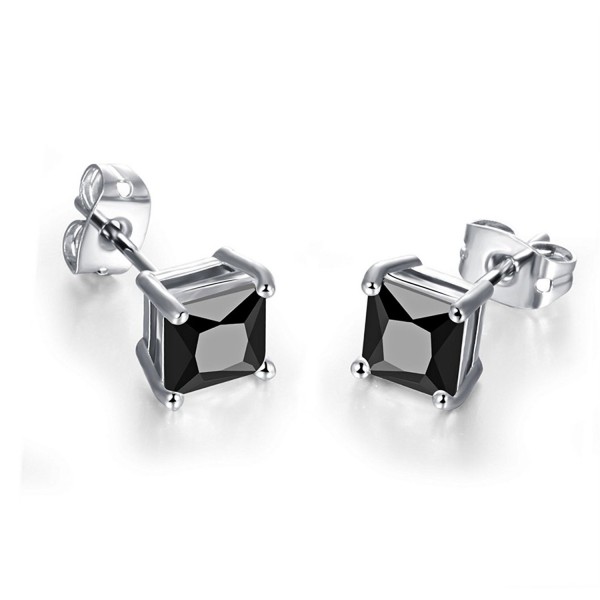 SELOVO Silver Color Earrings Princess Zirconia