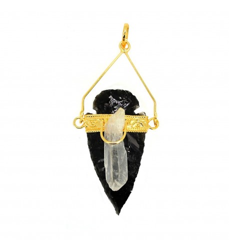 Rock Paradise Obsidian Arrowhead Pendant