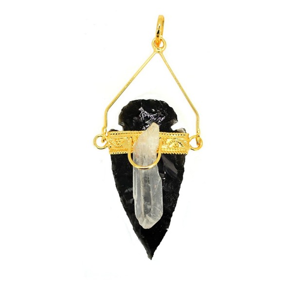 Rock Paradise Obsidian Arrowhead Pendant