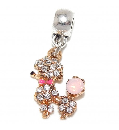 Jewelry Monster Dangling Poodle Crystals