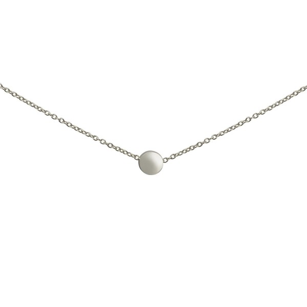 Minimalist Pendant Necklace Sterling Whitegold