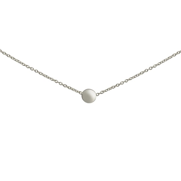 Minimalist Pendant Necklace Sterling Whitegold Minimalist Pendant Necklace Sterling Whitegold