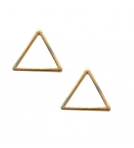 Spinningdaisy Handcrafted Brushed Triangle Earrings