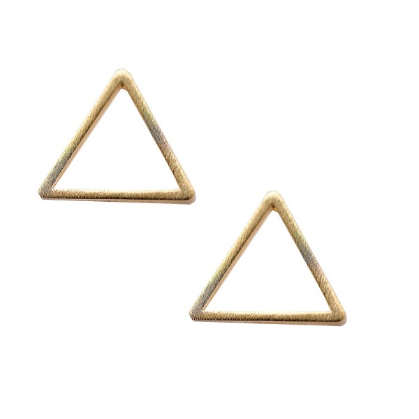 Spinningdaisy Handcrafted Brushed Triangle Earrings