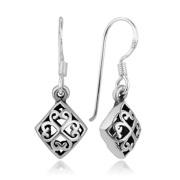 Sterling Silver Puffed Heart Shaped Earrings