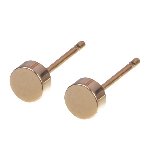 Plated Round Cylinder Earring Zoetik