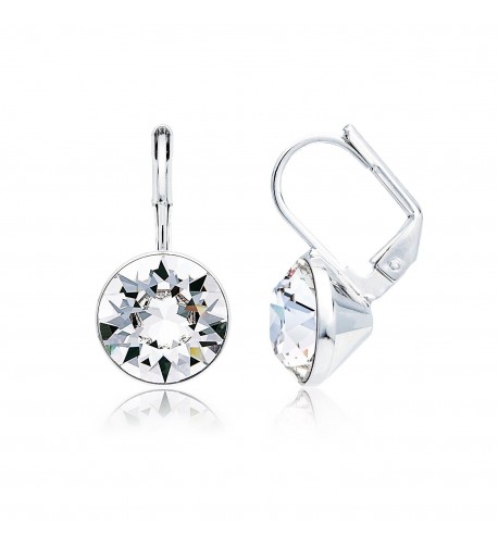 Rhodium Plated Earrings Swarovski Crystals