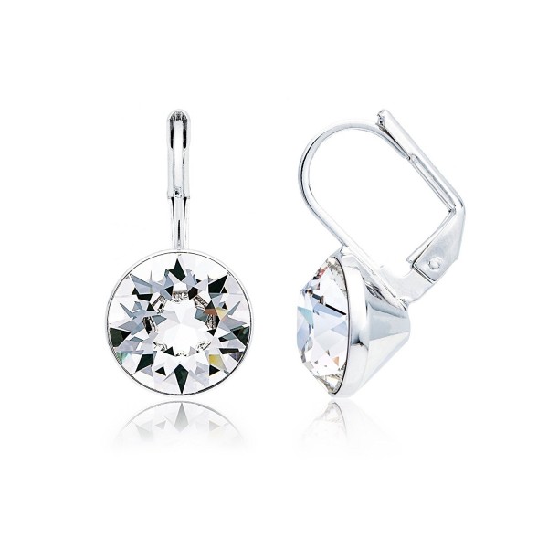 Rhodium Plated Earrings Swarovski Crystals