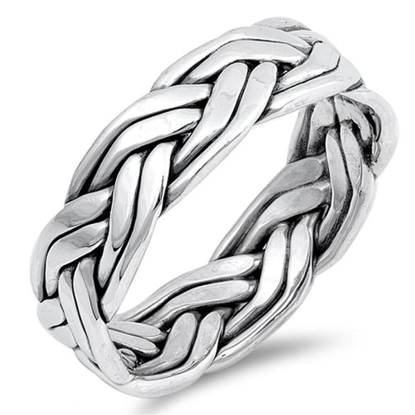 Celtic Weave Wedding Sterling Silver