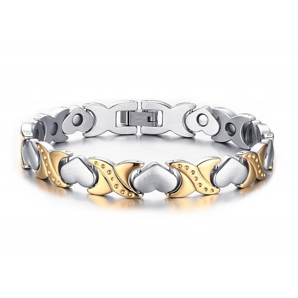 Womens Magnetic Therapy Stainless Bracelet