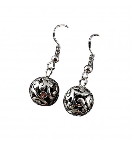 Tibetan Silver Dangle Earrings Sterling