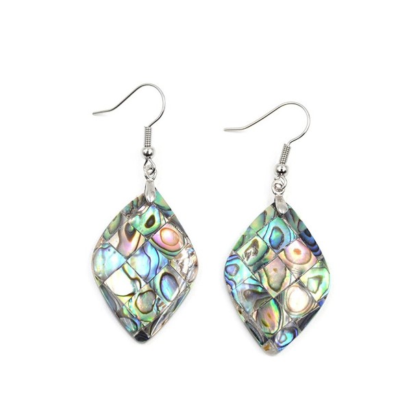 Natural Abalone Earrings Geometric Unique